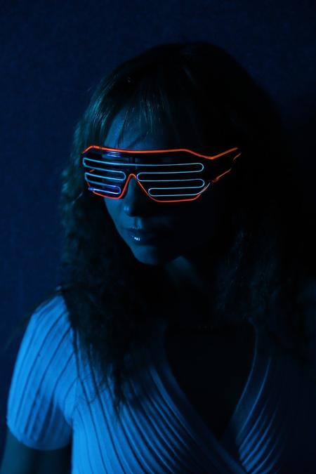 neon glasses neon woman portrait 8118252