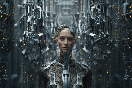 ai generated cyborg robot future 8085294