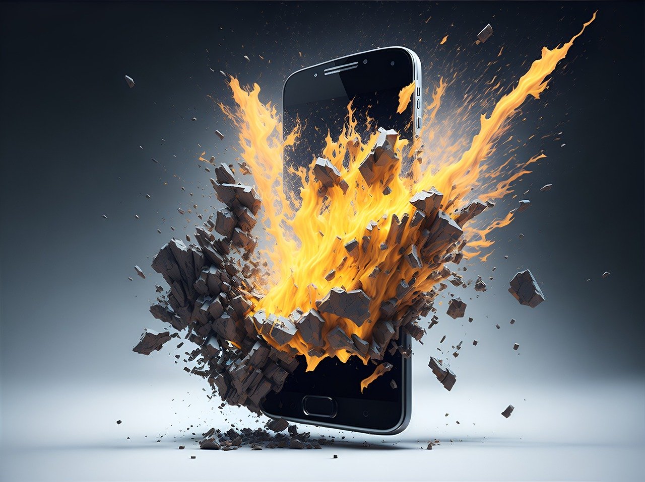 ai generated smartphone explosion 8072825